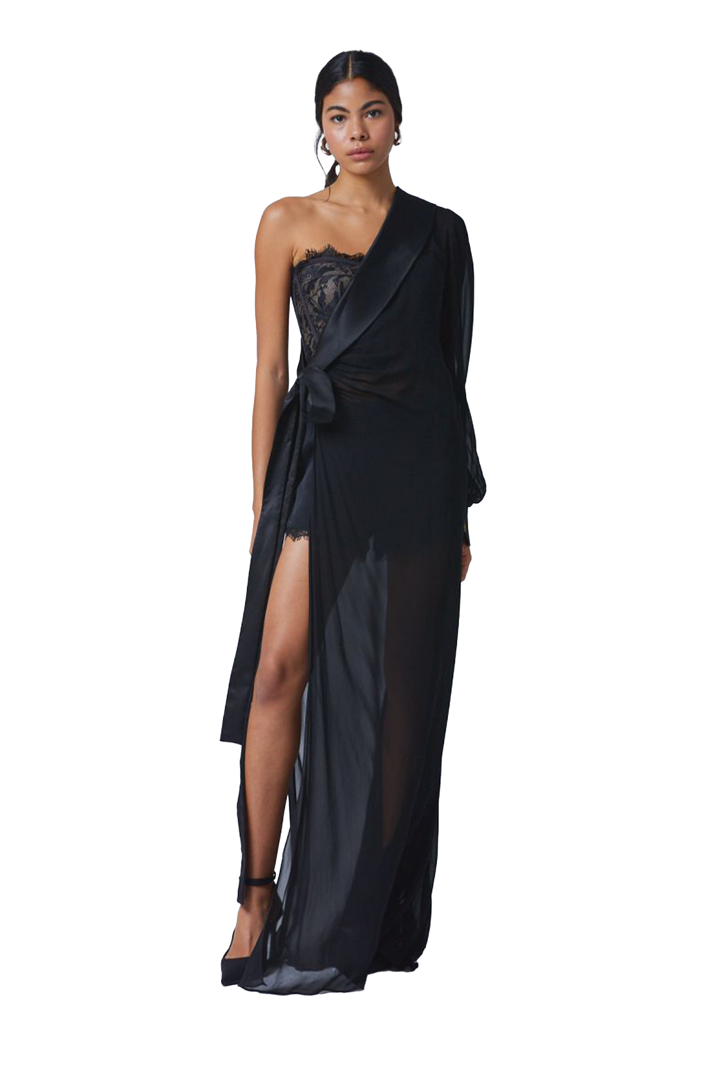 Lidia One-Shoulder Long Dress