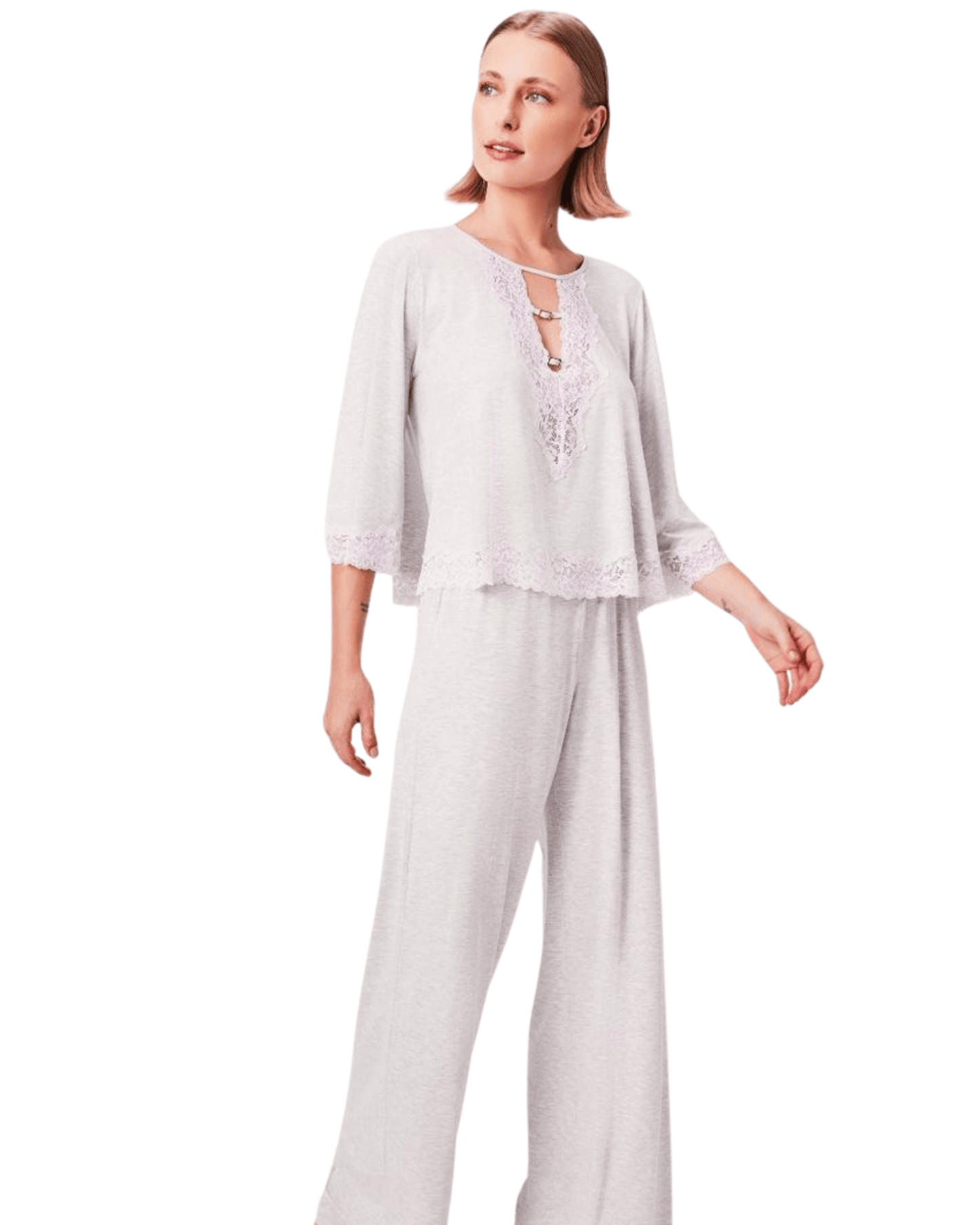 Long Sleeve Knit Pajama Set Nanna