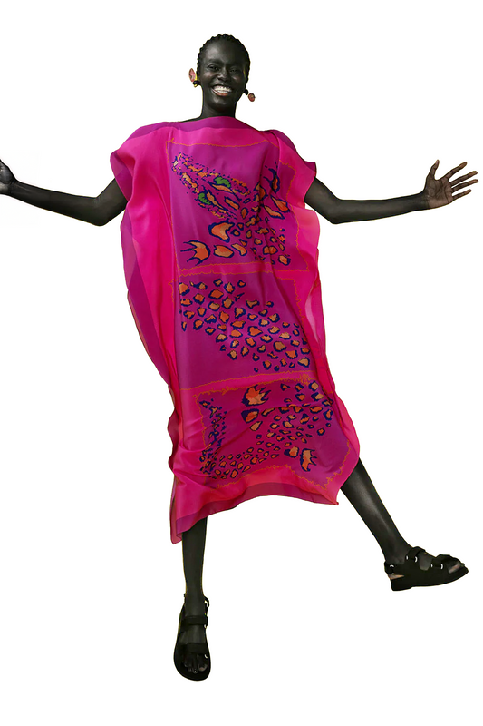 Pink Alligator Caftan