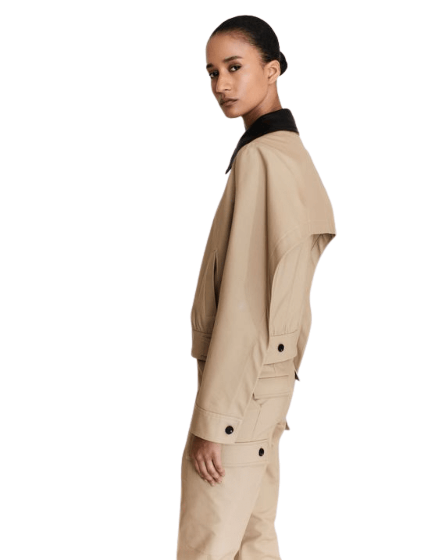 Bomber jacket with yoke detail