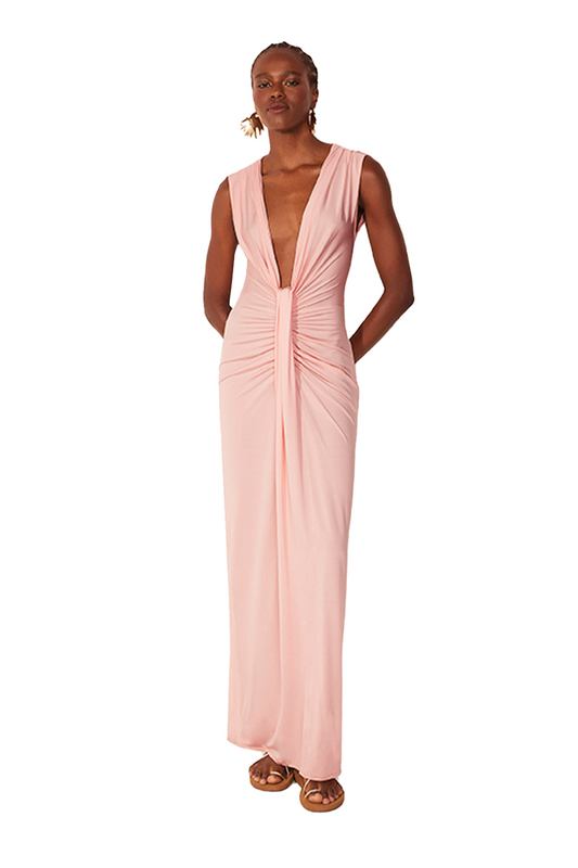 Malta Draped Long Dress