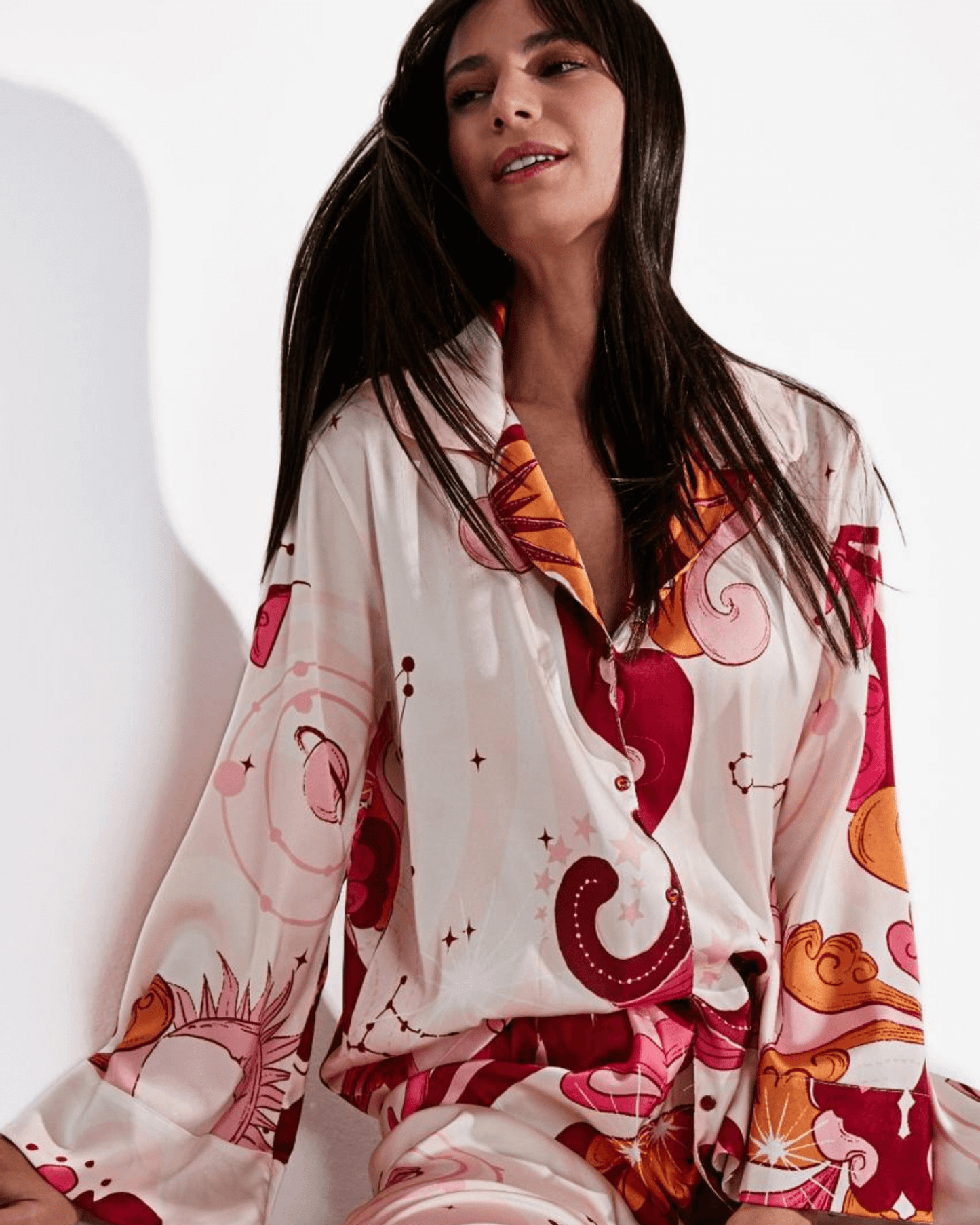 Long Sleeve Satin Pajama Set Valkiria