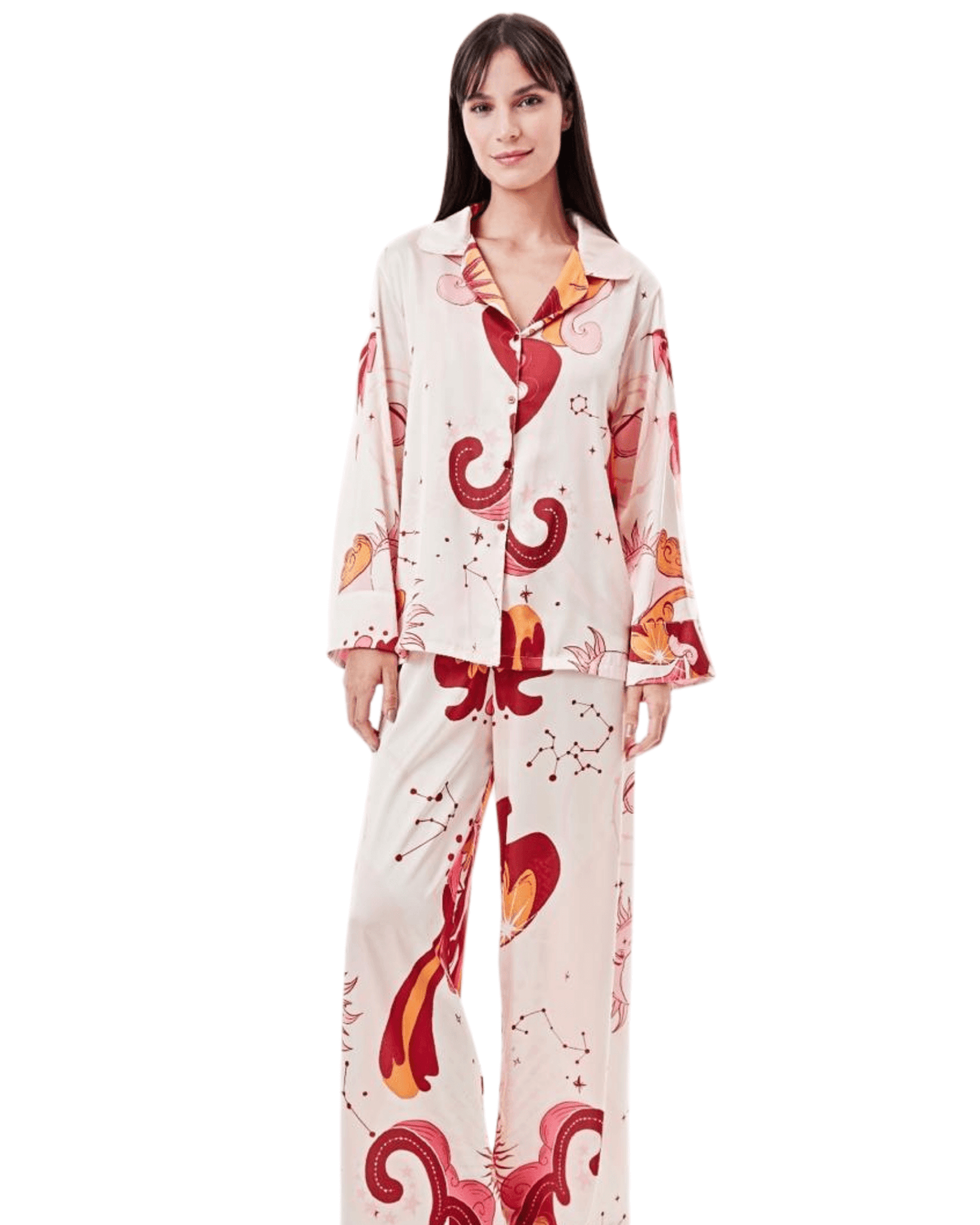 Long Sleeve Satin Pajama Set Valkiria