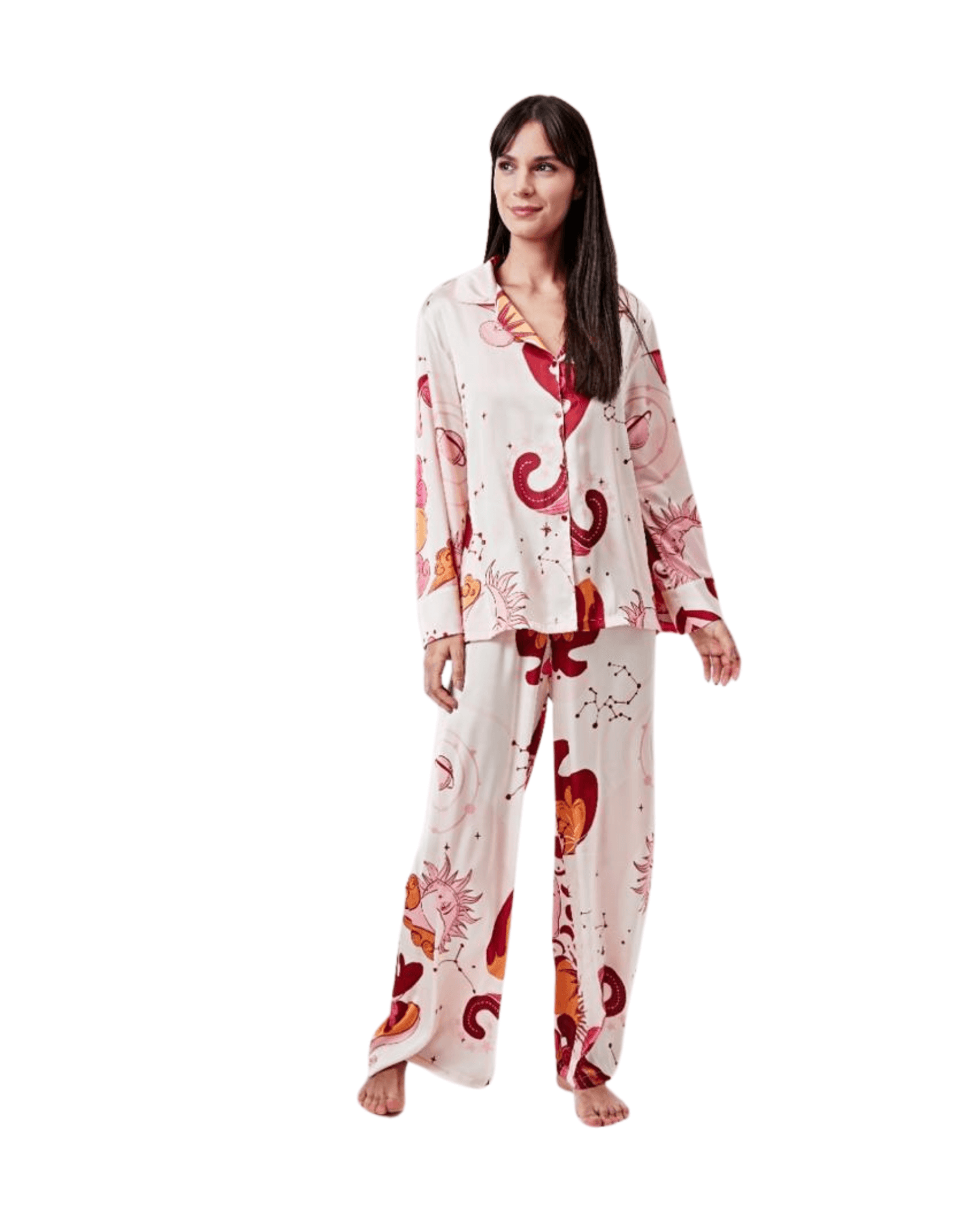 Long Sleeve Satin Pajama Set Valkiria