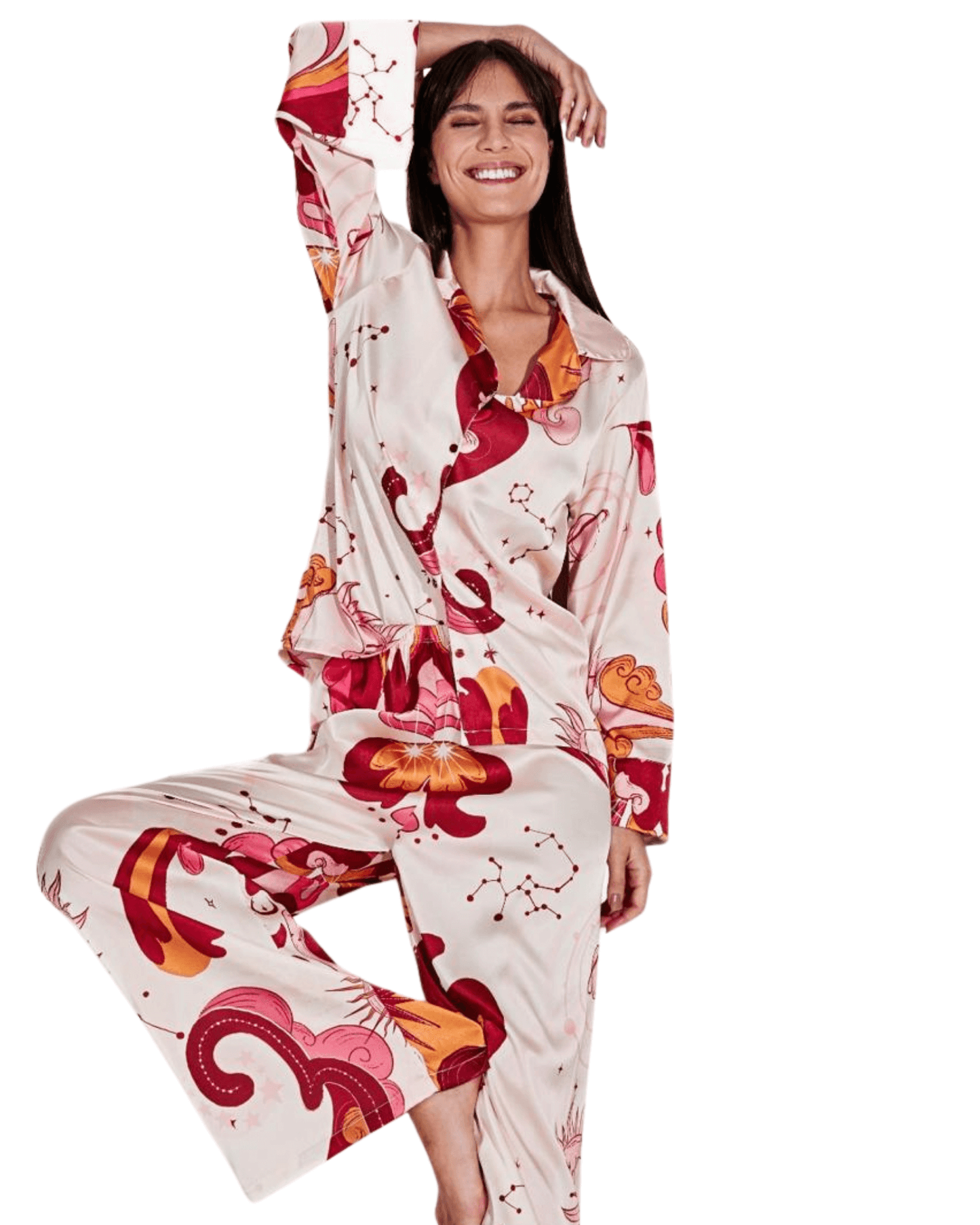 Long Sleeve Satin Pajama Set Valkiria
