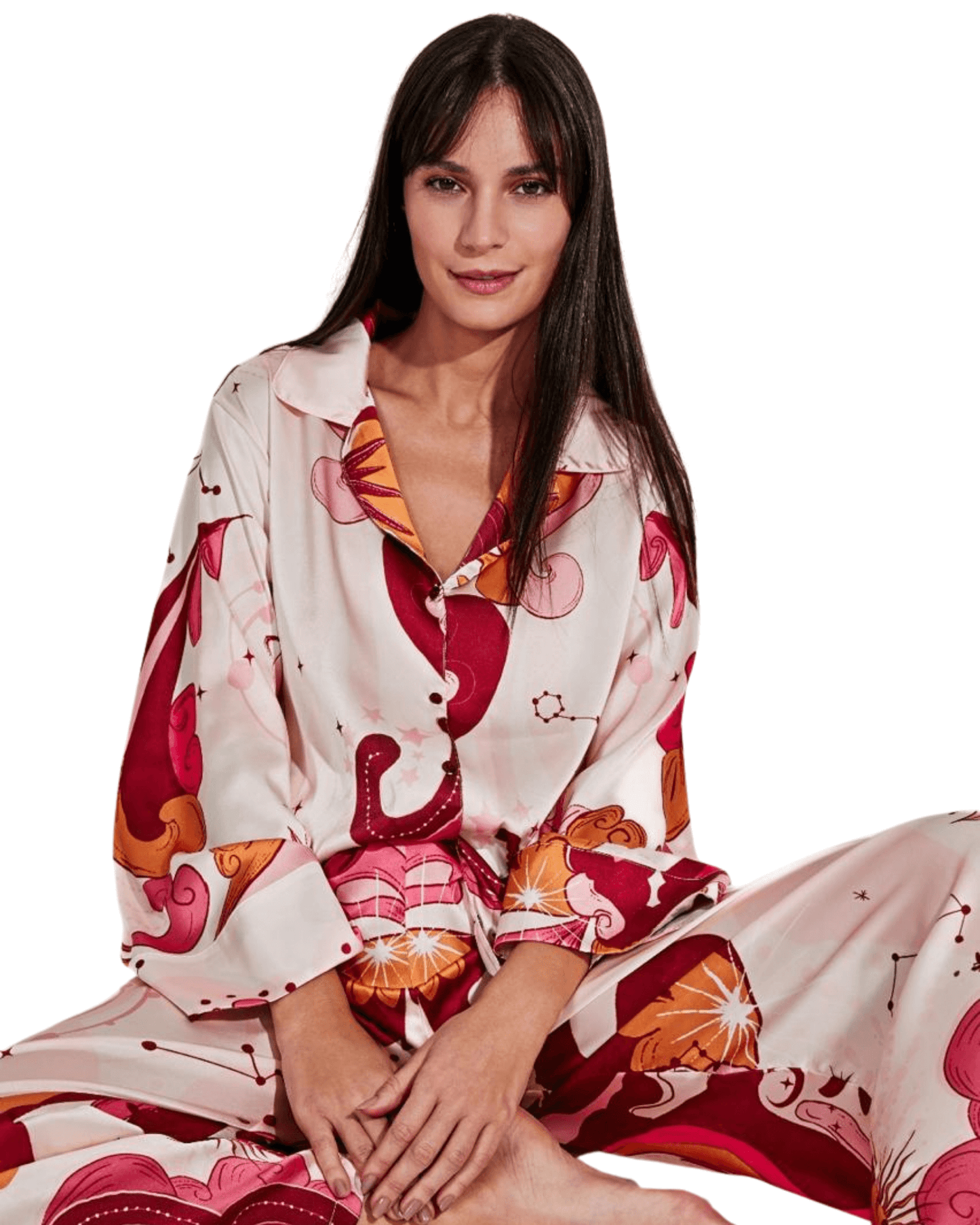 Long Sleeve Satin Pajama Set Valkiria